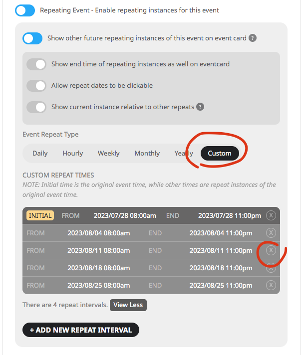 Recurring Event Exception Date EventON Help Desk
