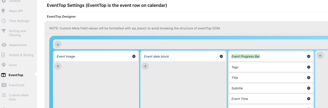 Event progress bar – EventON Help Desk